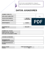 Ficha de Inscripcion Jugadores