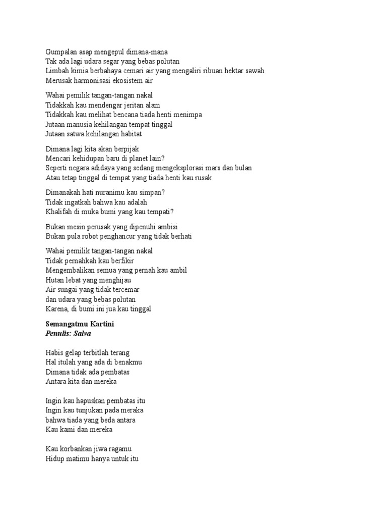 Puisi Tentang Habis Gelap Terbitlah Terang 1001 Kumpulan
