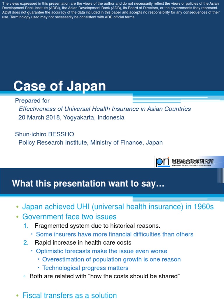 Japan's Universal Health Insurance Challenges | PDF | Insurance | Gross ...