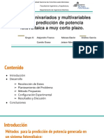 Métodos Univariados y Multivariables Para La Predicción de Energía Solar Fotovoltaica a Muy Corto Plazo.