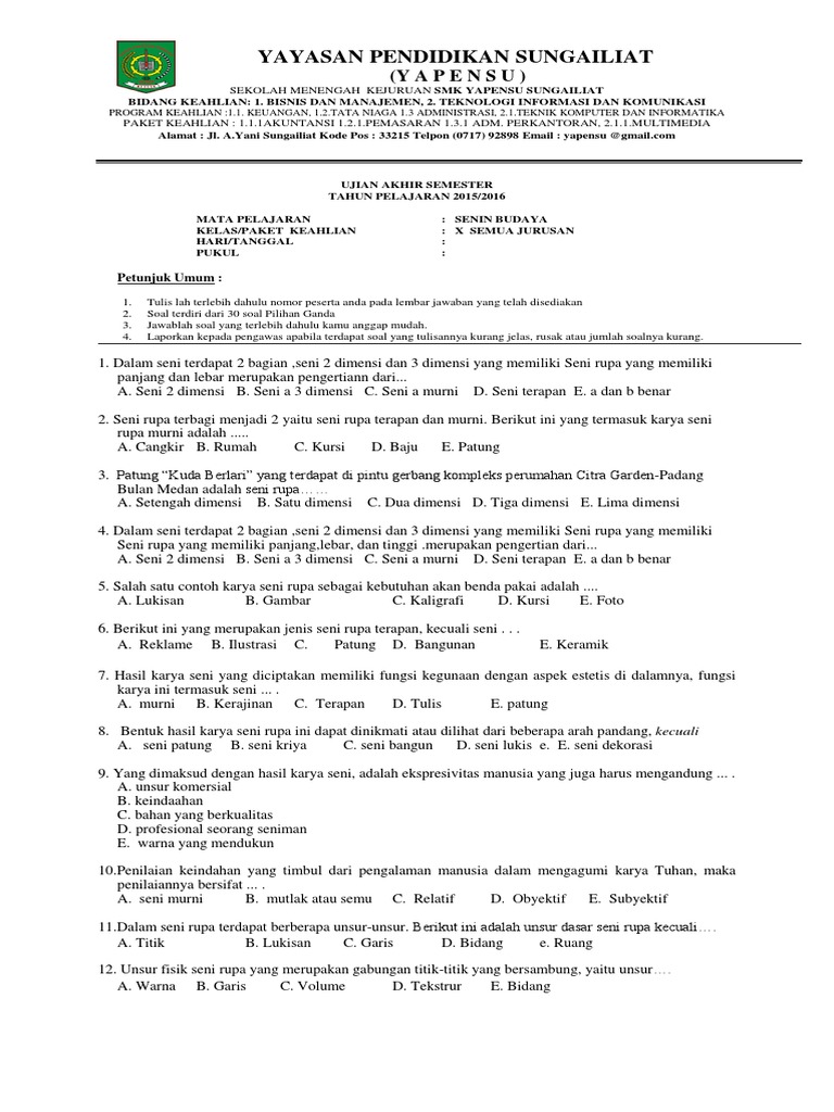 Ini adalah unsur dasar seni rupa kecuali