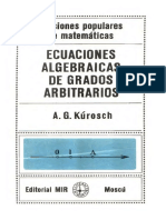 Ecuaciones Algebraicas de Grado - A. G. Kurosch