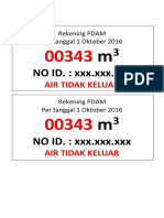 Contoh Rekening PDAM