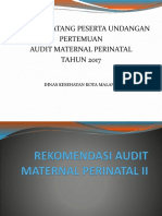 Rekomendasi Audit Maternal Perinatal II