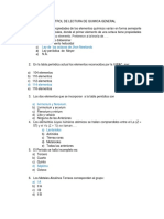 Examen Sobre La Tabla Periodica