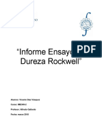 Informe Ensayo de Dureza Rockwell