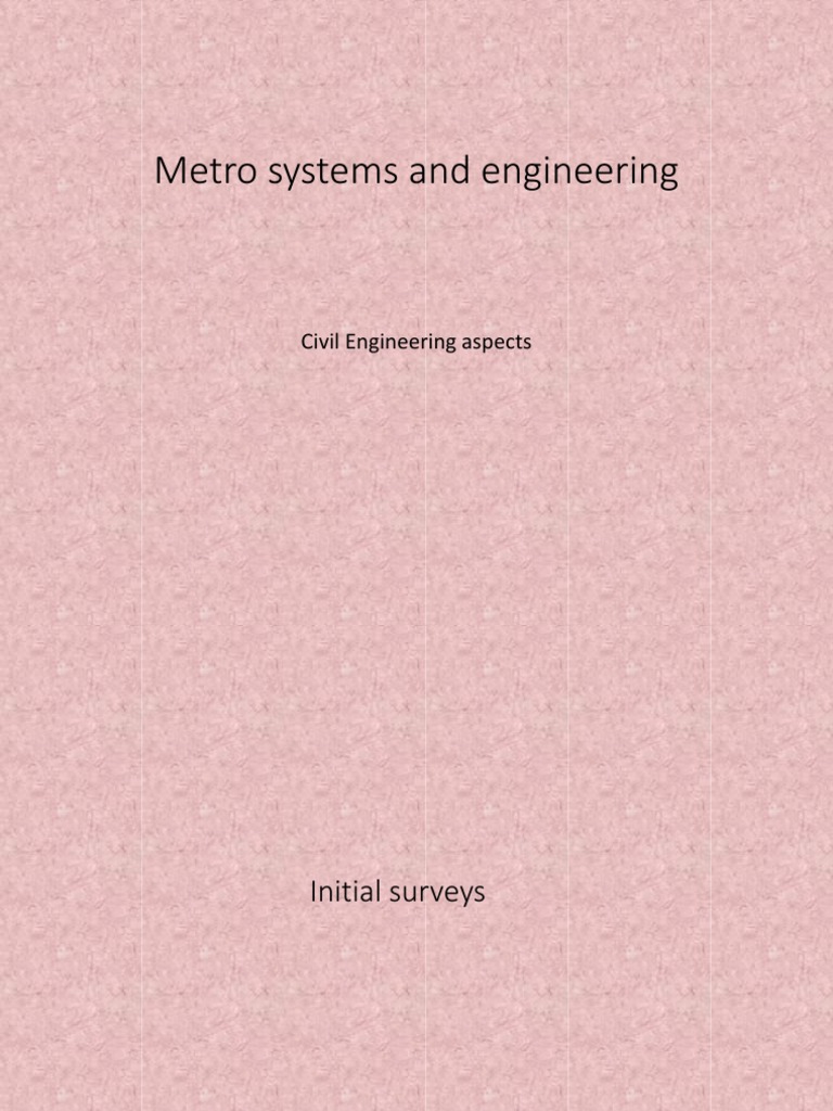 Metro Systems: Engineering Insights | PDF | Track (Rail Transport ...