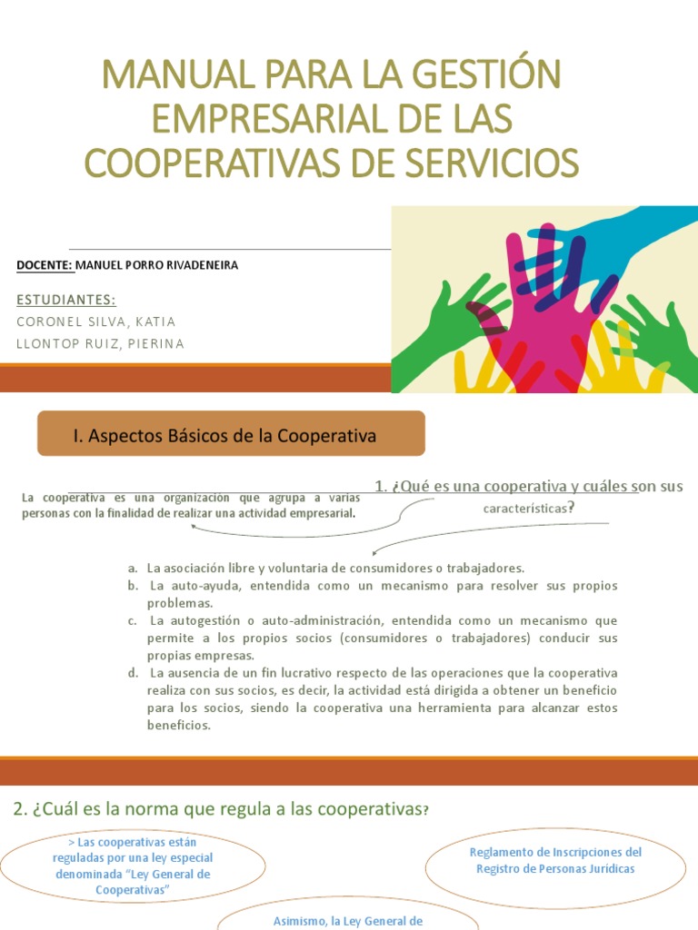 Manual de Gestión para Cooperativas de Servicios | PDF | Cooperativa ...