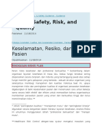 Patient Safety, Risk, and Quality