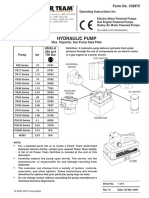 Hydraulic Pump: Operating Instructions For