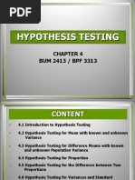 Chapter 4 Hypothesis Testing1