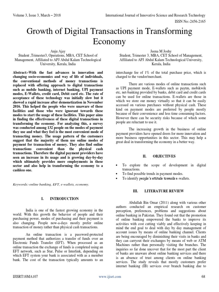 Growth of Digital Transactions in Transforming Economy PDF