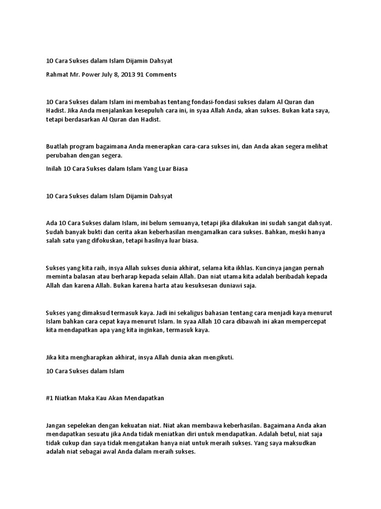 Artikel Esq Muslim Harus Sukses Dunia Akhirat Pdf