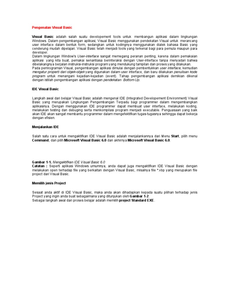 Pengenalan Visual Basic | PDF