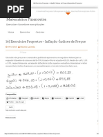 16) Exercícios Propostos – Inflação -Índices de Preços _ Matemática Financeira