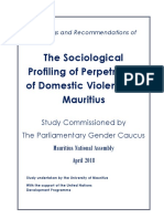The Sociological Profiling of Perpetrators of Domestic Violence in Mauritius
