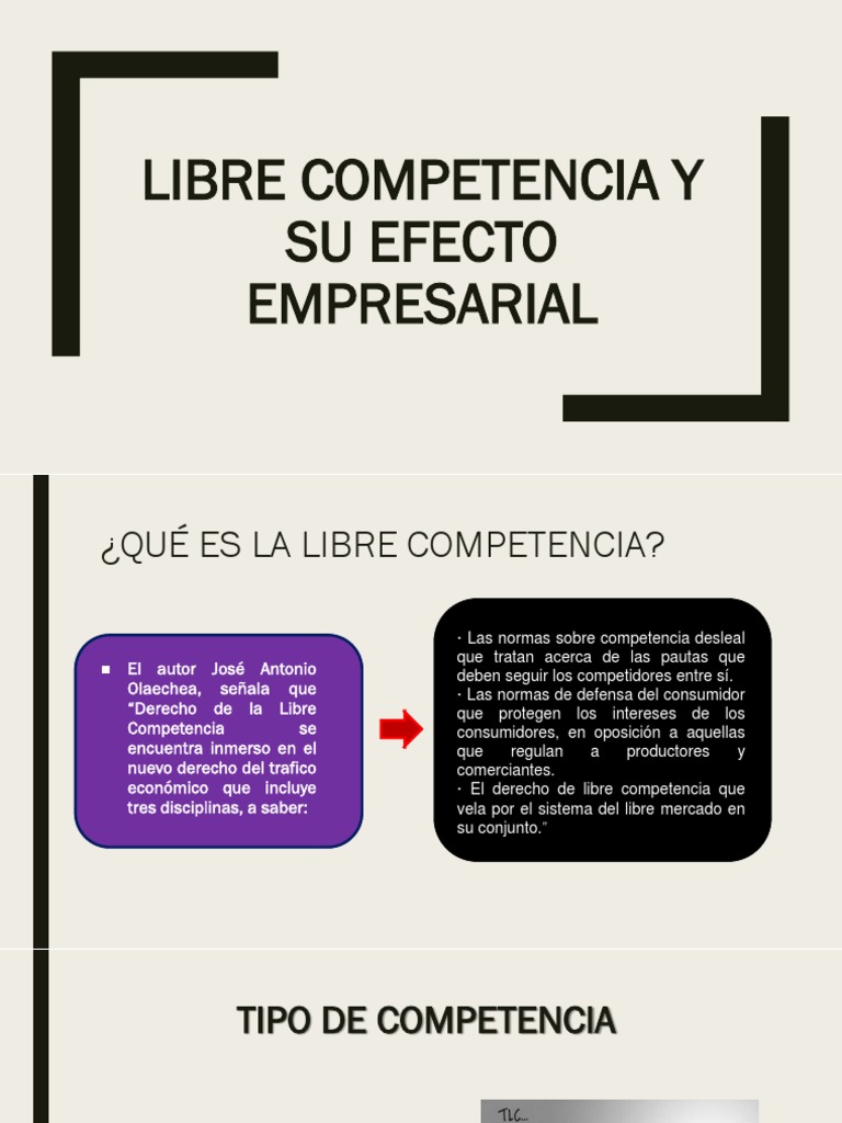 Libre Competencia y Efectos Empresariales | PDF | Dumping (política de ...