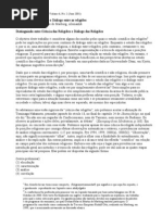 O estudo das Religiões e o Diálogo entre as religiões