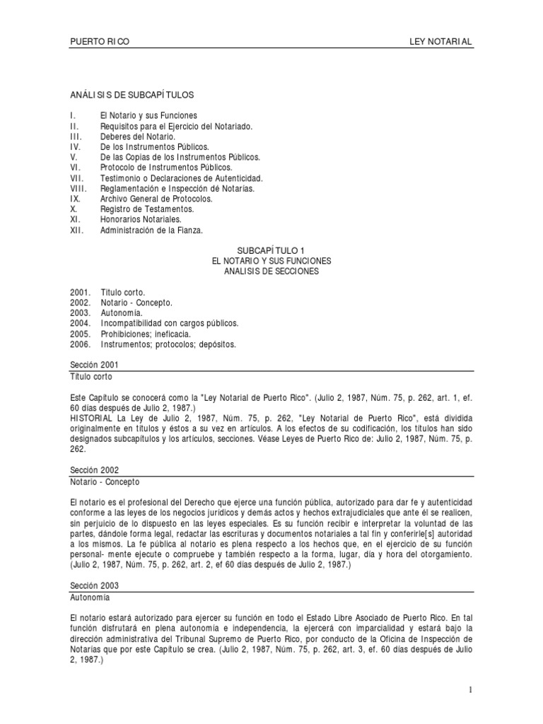 Ley Notarial de Puerto Rico | PDF | Instituciones sociales | Ciencias ...