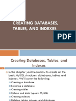 Creating Databases Tables and Indexes