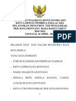 Sambutan Pelantikan Pengurus PKK 