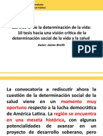 Determinación social de la vida y la salud