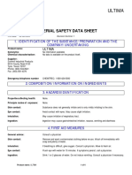 Material Safety Data Sheet: Ultima