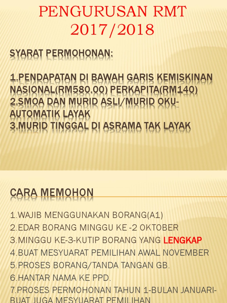 Taklimat Ringkas RMT | PDF | Bisnis