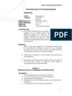 Programa Analitico BIOINGENIERIA