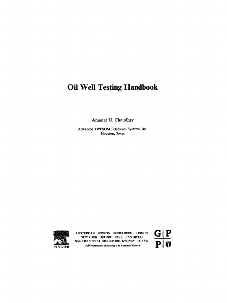 Oil Well Testing Handbook PDF