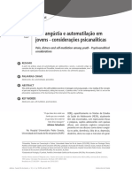 Dor, Angústia e Automutilação em Jovens - Considerações Psicanalíticas