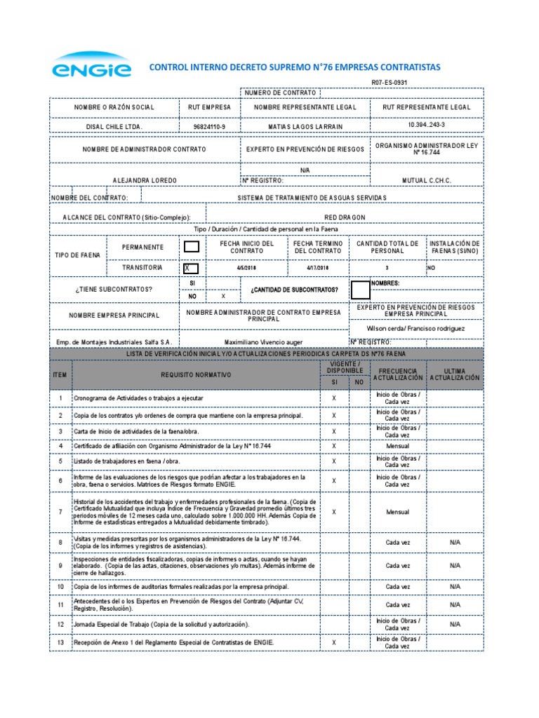 Control Interno DS 76 para Contratistas | PDF | Gobierno | Business