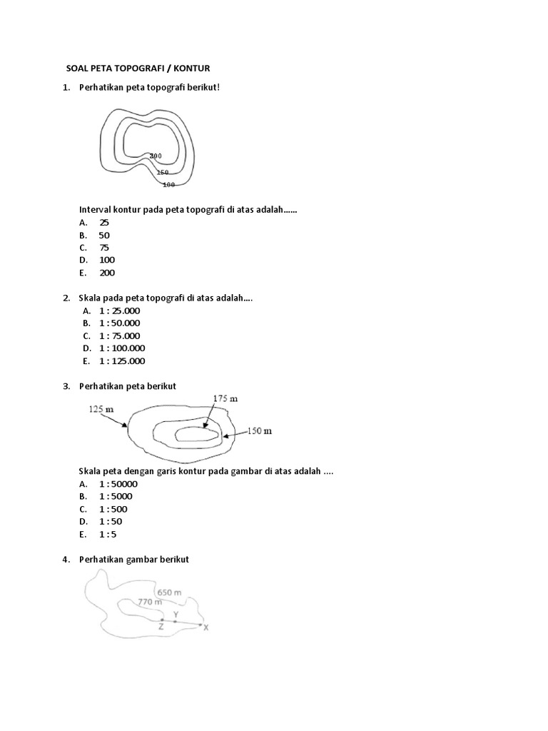Soal Peta Topografi