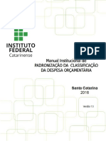 Manual-Institucional Padronização Classificação Despesa-Orçamentária