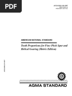 Agma 1103 h07 Tooth Proportions For Fine Pitch Spur and Helical Gearing Metric Edition PDF