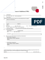 Application For The Issue of Additional TRFs