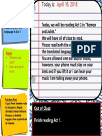 Out of Class: Finish Reading Act 1.: Identify The Course Goals and Their Significance To You