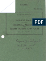 TM E9 1984 Disposal Methods For Enemy Bombs & Fuzes