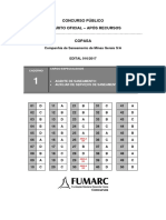 Fumarc 2017 Copasa Agente de Saneamento Gabarito