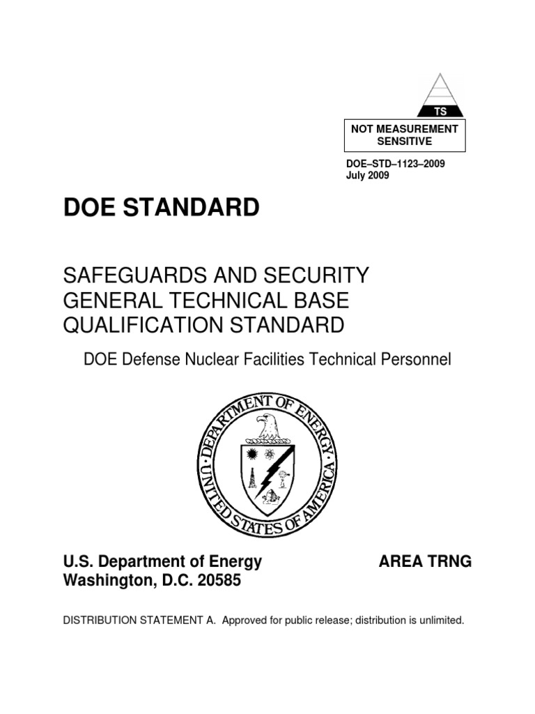 Doe STD 1123 2009 PDF Radioactive Contamination United States Department Of Energy