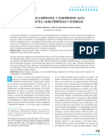 ACT fundamentos, caracteristicas y evidencia. Papeles del psicologo.pdf