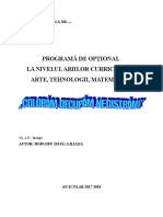 Programă Optional Colorăm, Decupăm, Ne Distrăm Cl.I Refacuta