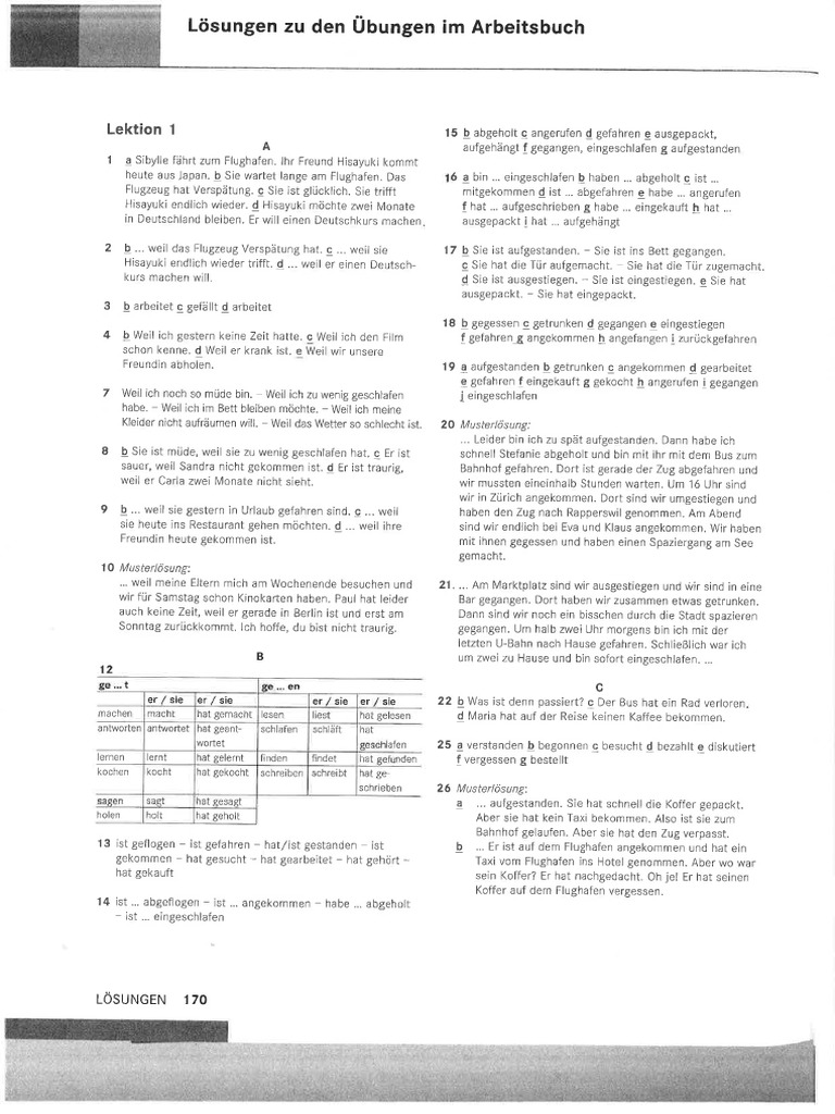 Schritte Plus 4 A2 2 Arbeitsbuch Lösungen