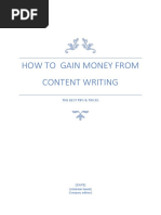 How to Make a Career in Content Writing