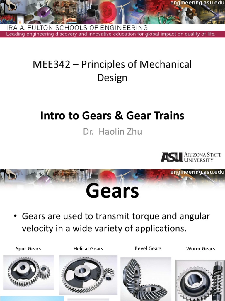 Intro To Gears &amp; Gear Trains | PDF | Gear | Manufactured Goods