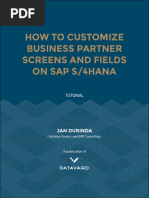 Customize Business Partner Screens S4H