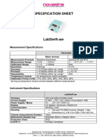 Specification Sheet: Measurement Specifications