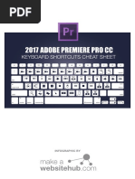 Premiere Pro Keyboard Shortcuts Cheatsheet Print Ready A4