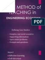 Case Method of Teaching In: Engineering Economy