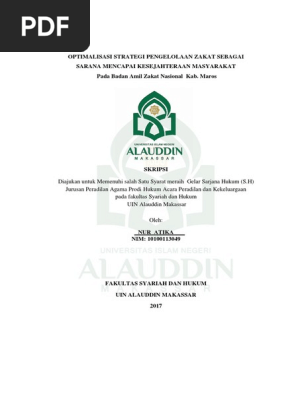 Optimalisasi Strategi Pengelolaan Zakat Sebagai Sarana Mencapai Kesejahteraan Masyarakat Pdf